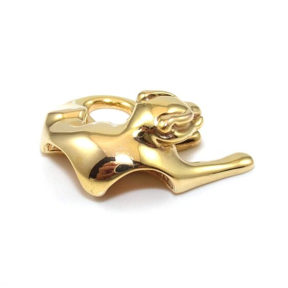 14K Gold Italy Puffy Panther Leopard Cat Pendant - Picture 3 of 5